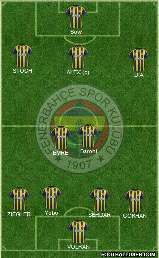 Fenerbahçe SK Formation 2012