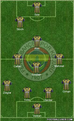 Fenerbahçe SK Formation 2012