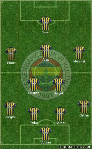 Fenerbahçe SK Formation 2012
