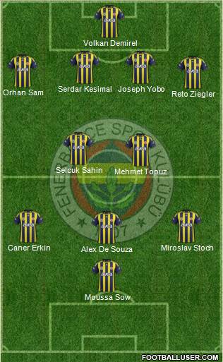 Fenerbahçe SK Formation 2012