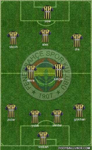 Fenerbahçe SK Formation 2012
