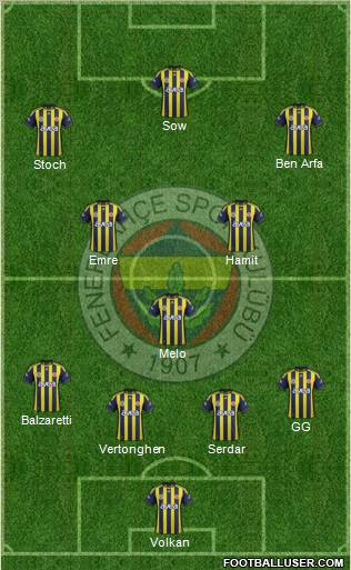 Fenerbahçe SK Formation 2012