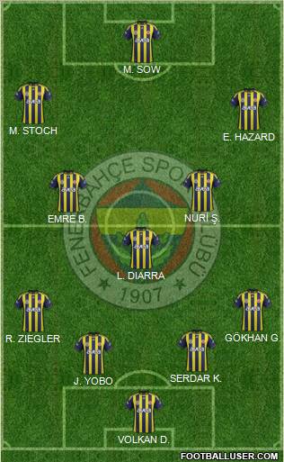Fenerbahçe SK Formation 2012