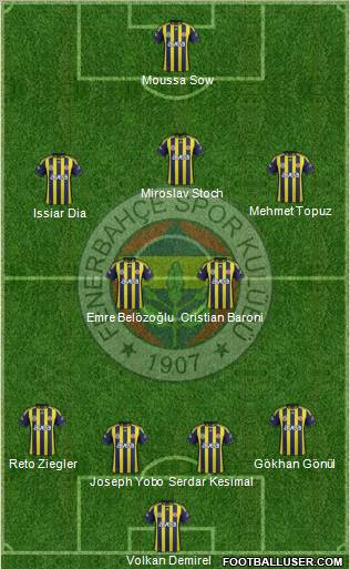 Fenerbahçe SK Formation 2012