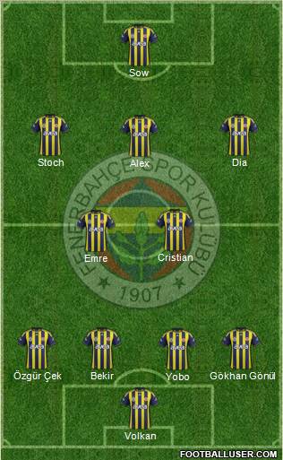 Fenerbahçe SK Formation 2012