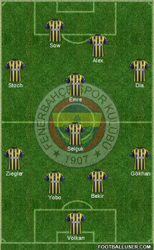 Fenerbahçe SK Formation 2012