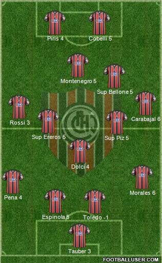 Chacarita Juniors Formation 2012