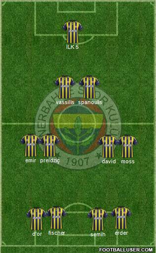 Fenerbahçe SK Formation 2012