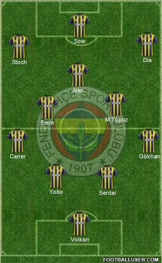 Fenerbahçe SK Formation 2012