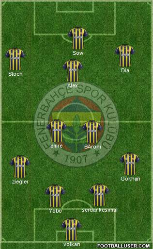 Fenerbahçe SK Formation 2012