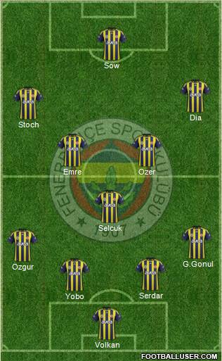 Fenerbahçe SK Formation 2012