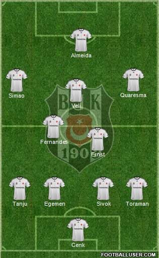 Besiktas JK Formation 2012