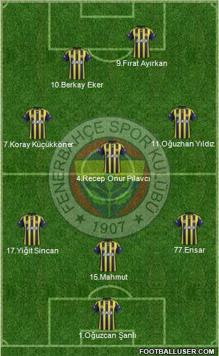 Fenerbahçe SK Formation 2012