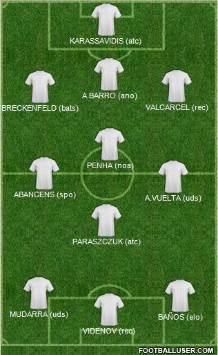 Pro Evolution Soccer Team Formation 2012