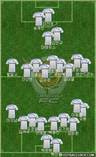 Daegu FC Formation 2012