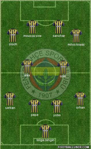 Fenerbahçe SK Formation 2012