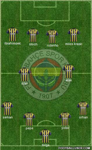 Fenerbahçe SK Formation 2012