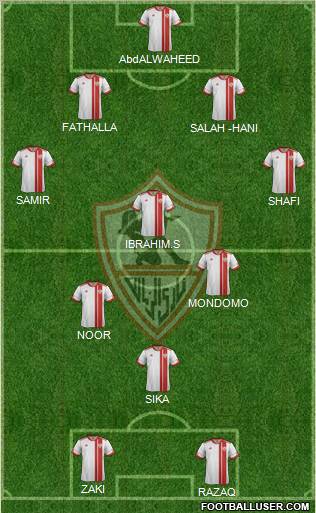 Zamalek Sporting Club Formation 2012
