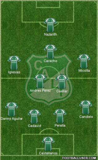 AC Deportivo Cali 4-4-1-1 football formation