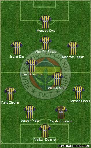 Fenerbahçe SK Formation 2012
