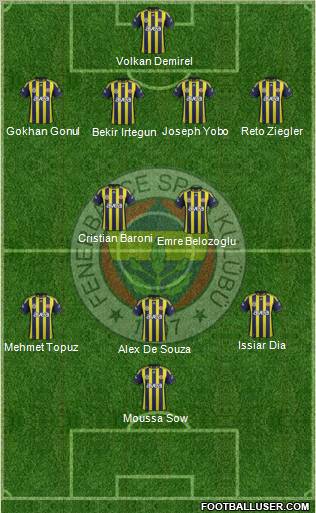 Fenerbahçe SK Formation 2012