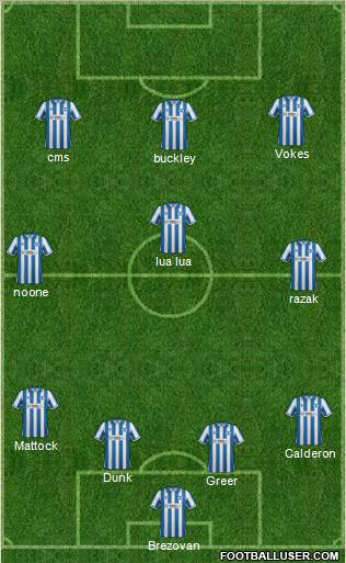Brighton and Hove Albion Formation 2012