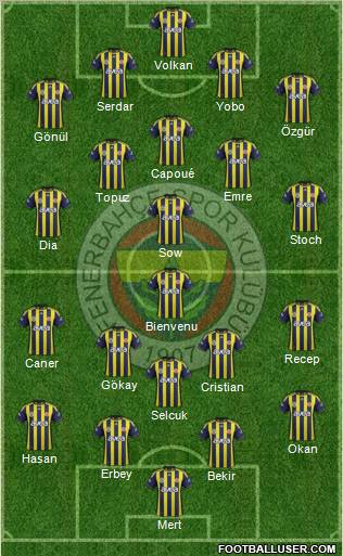 Fenerbahçe SK Formation 2012