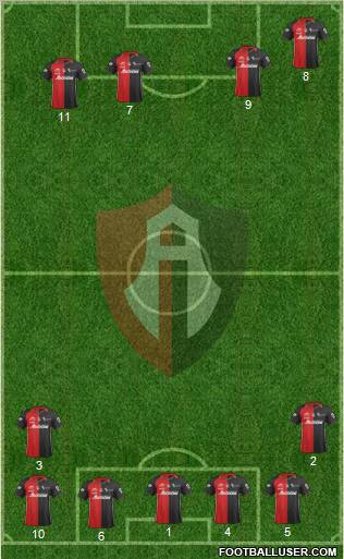 Club Deportivo Atlas Formation 2012