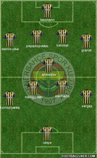Fenerbahçe SK Formation 2012