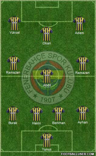 Fenerbahçe SK Formation 2012
