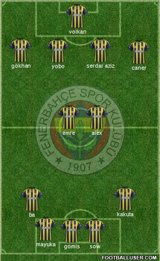 Fenerbahçe SK Formation 2012