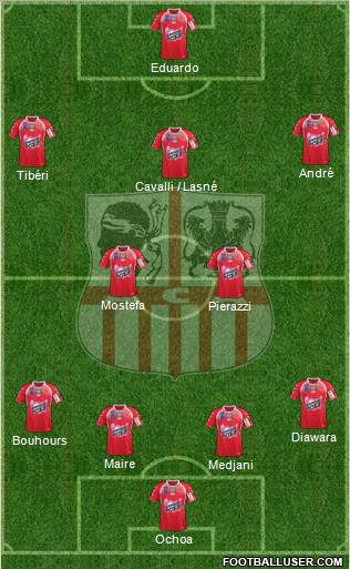 Athletic Club Ajaccien Football Formation 2012