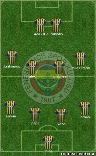 Fenerbahçe SK Formation 2012