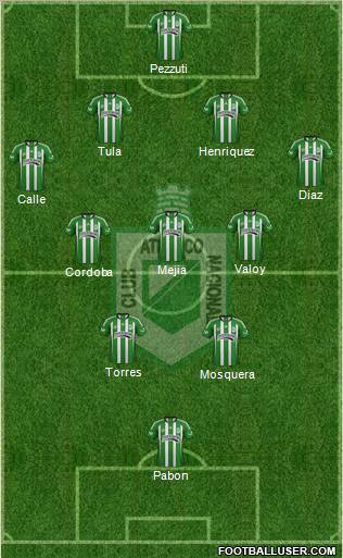 CDC Atlético Nacional football formation