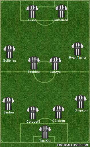 Newcastle United Formation 2012