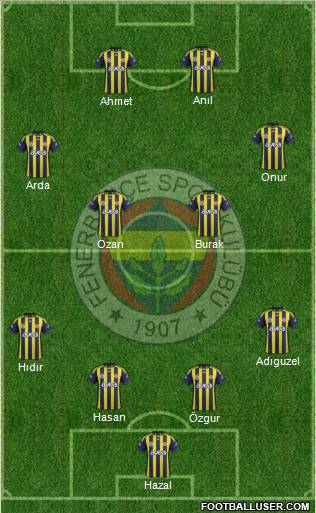 Fenerbahçe SK Formation 2012