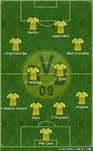 Borussia Dortmund Formation 2012