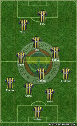 Fenerbahçe SK Formation 2012