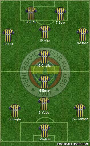 Fenerbahçe SK Formation 2012