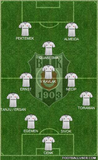 Besiktas JK Formation 2012