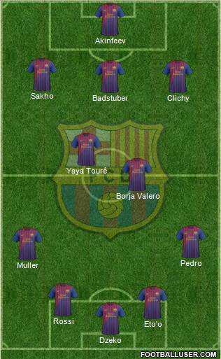 F.C. Barcelona Formation 2012