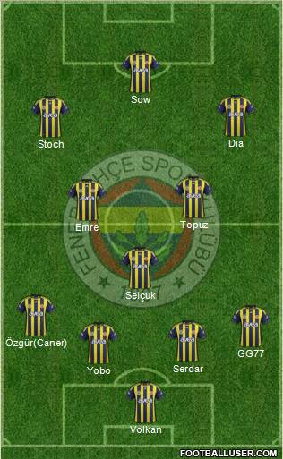 Fenerbahçe SK Formation 2012