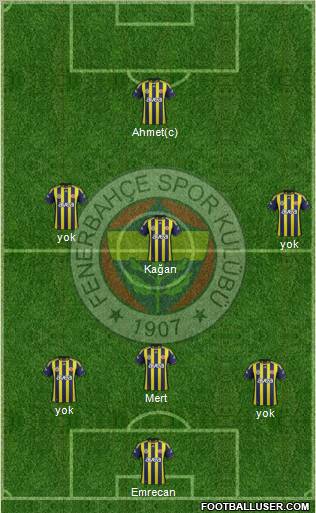 Fenerbahçe SK Formation 2012