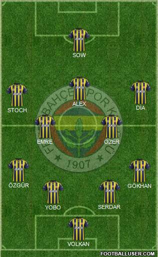 Fenerbahçe SK Formation 2012
