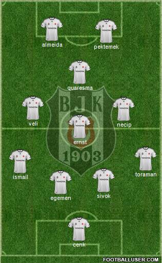 Besiktas JK Formation 2012
