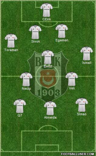 Besiktas JK Formation 2012