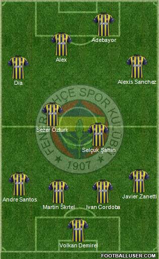 Fenerbahçe SK Formation 2012