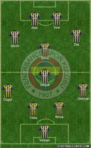 Fenerbahçe SK Formation 2012