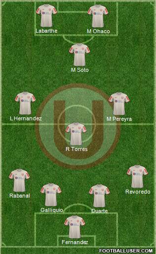 C Universitario D football formation