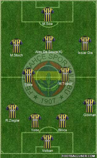 Fenerbahçe SK Formation 2012